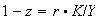 $1-z=r\cdot K/Y$